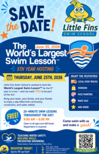 flyer for little fins event